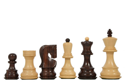 Old 1959 Russian Zagreb Chess Pieces in Rosewood / Boxwood - 3.8'' King - S1240-A