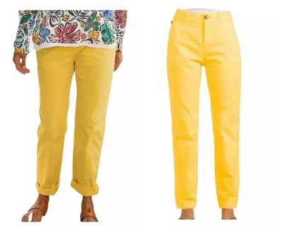 Fresh Produce Women's Mango Yellow Calista Ankle Chino Pants  Size S  NWT $79
