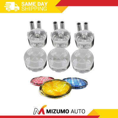 Pistons w/ Rings fit Fits 98-02 Mazda 2.5L V6 DOHC 24v