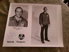 1973 FRED VOELTZ AHL HOCKEY TRAINER AUTOGRAPH PHOTO NOVA SCOTIA VOYAGEURS NHL 