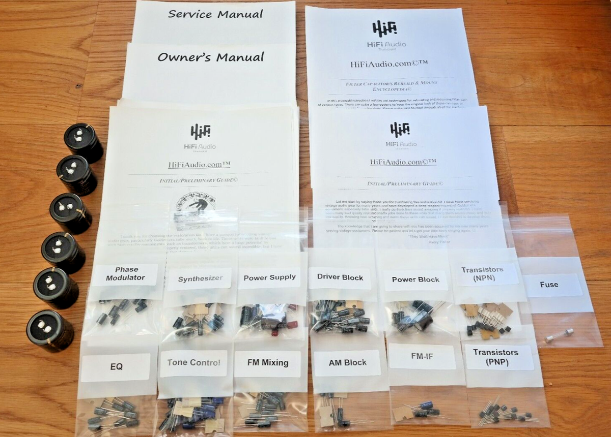 Sansui QR-6500 rebuild restoration recap upgrade kit repair filter