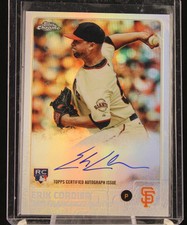 2015 Topps Chrome ERIK CORDIER /499 AUTO Rookie Refractor AUTOGRAPH Rc SF Giants