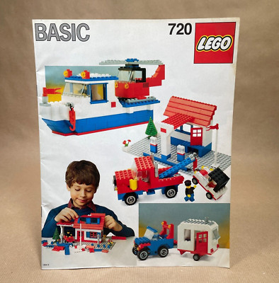 Lego Basic 720 - Universal Bauanleitung - Boot Schiff - Instructions - 1985 TOP