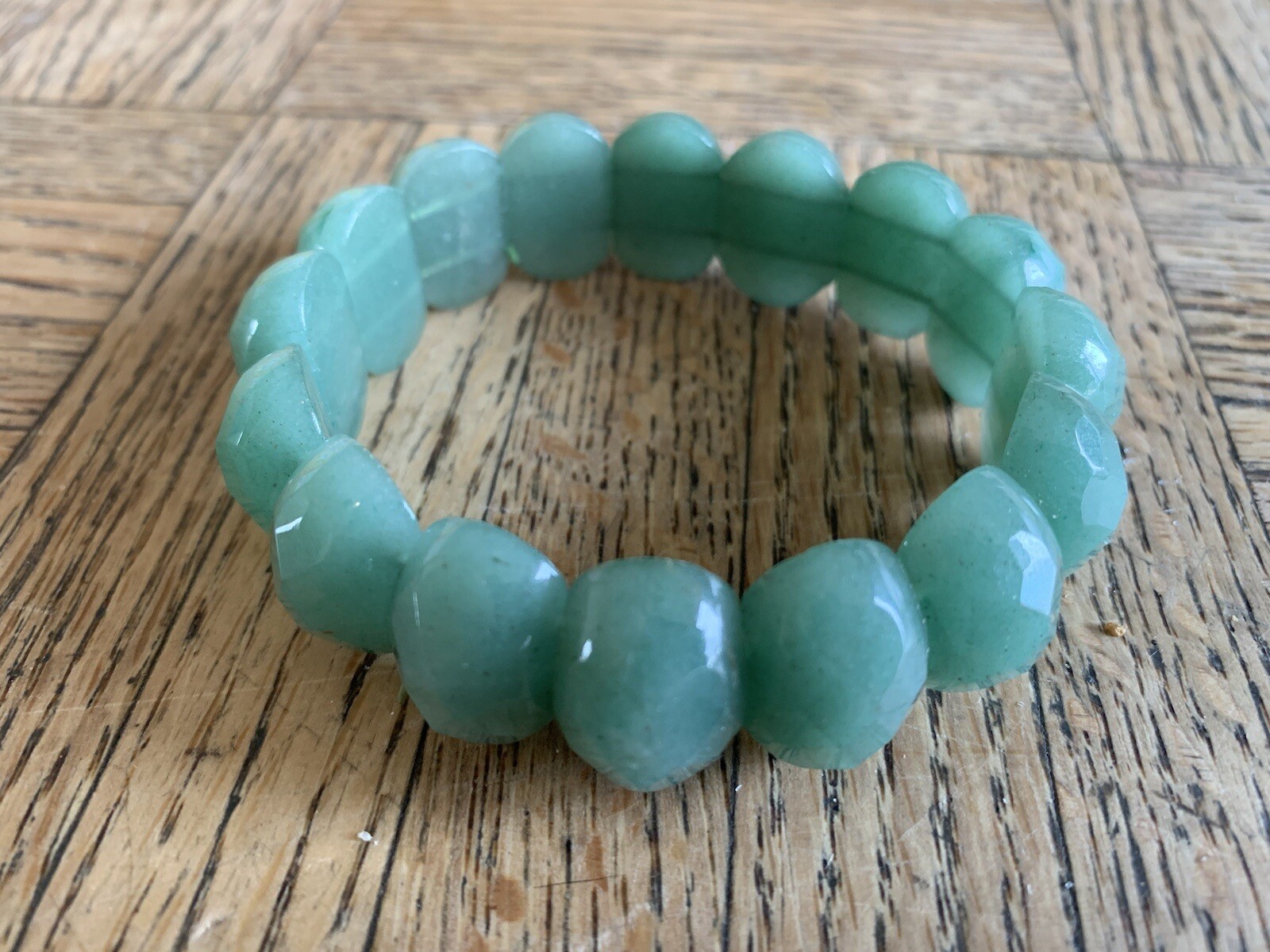 Amazonite Oval Gemstone Double Drill Stretch Bang… - image 10