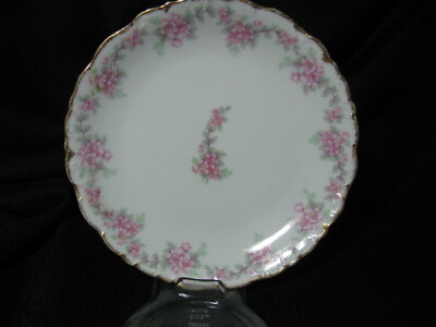 Limoges France Elite Works 6'' BREAD PLATE (S)  Pink Flowers -- MORE in my store