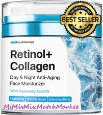 Face & Neck Retinol & Collagen Moisturizer Anti-Aging Cream Day & Night All Skin