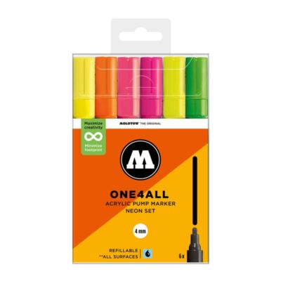 Molotow ONE4ALL Marker - 227HS Neon Set Deko Home DIY Streetart Sketch Hobby