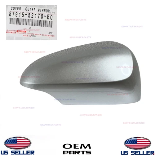 Genuine OEM Passenger Side Outer Mirror Cover SILVER 2012-2019 Toyota Prius C