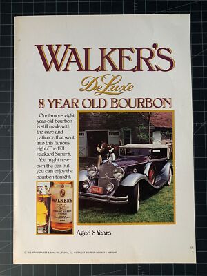 Vintage 1975 Walker s DeLuxe Bourbon Whiskey Print Ad