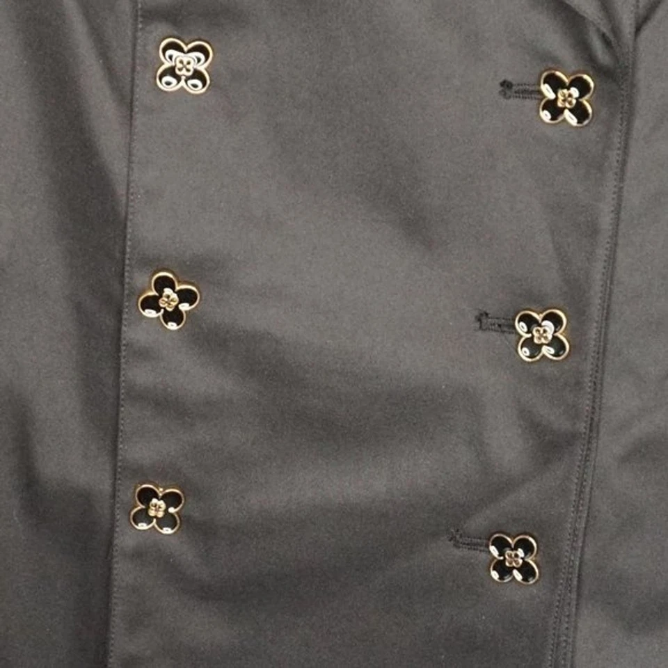 Pink Tartan Women's Coat Sophia Pleated Oversized Trench in Black size 0 $595 - Image 4 of 4