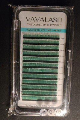 VAVALASH - Colorful Volume Green Eyelash Extensions  0.07 C MIX 8-15mm