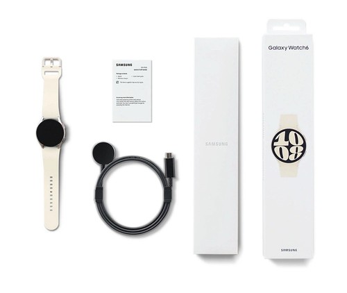 Samsung Galaxy Watch6 SM-R930 40mm Gold Aluminum Case with Cream Sport Band... - Zdjęcie 4 z 5