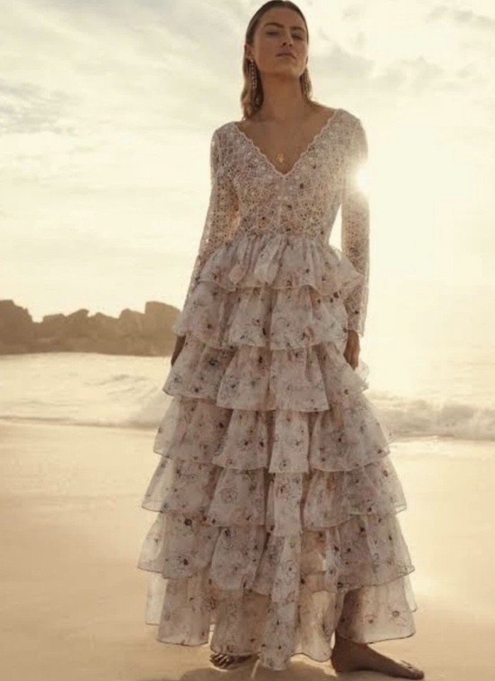 Zimmermann Halliday Tiered Ruffle Gown Size 4 AU 14/16