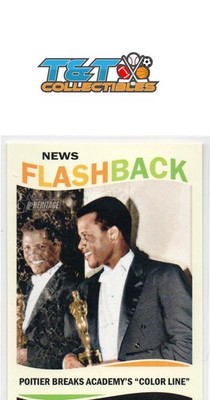 2013 Topps Heritage News Flashbacks #SP Poitier Breaks Academy's ''Color Line'' 5a