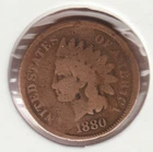 US Rare Old West 1880 Indian Head Penny Coin American Collection Shield Cent S4