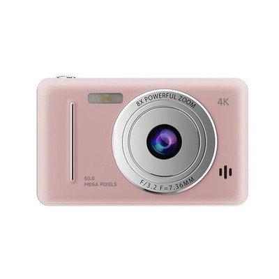 Digital Camera 32GB HD 1080P 50MP 2.4'' LCD Screen 16X Zoom Anti-Shake PINK