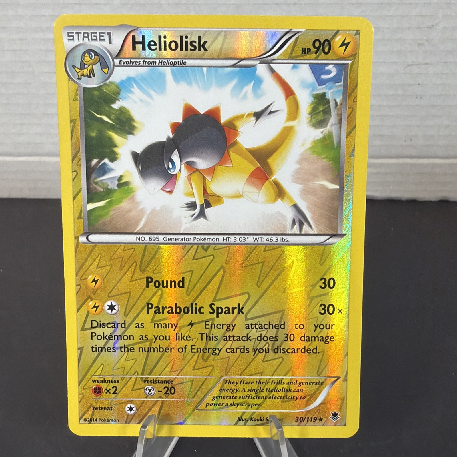 Heliolisk - Reverse Holo - 30/119 Phantom Forces - Pokémon TCG - 2014 NM