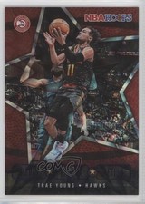 2020 Panini NBA Hoops Lights Camera Action Purple Explosion Trae Young #8 04ag