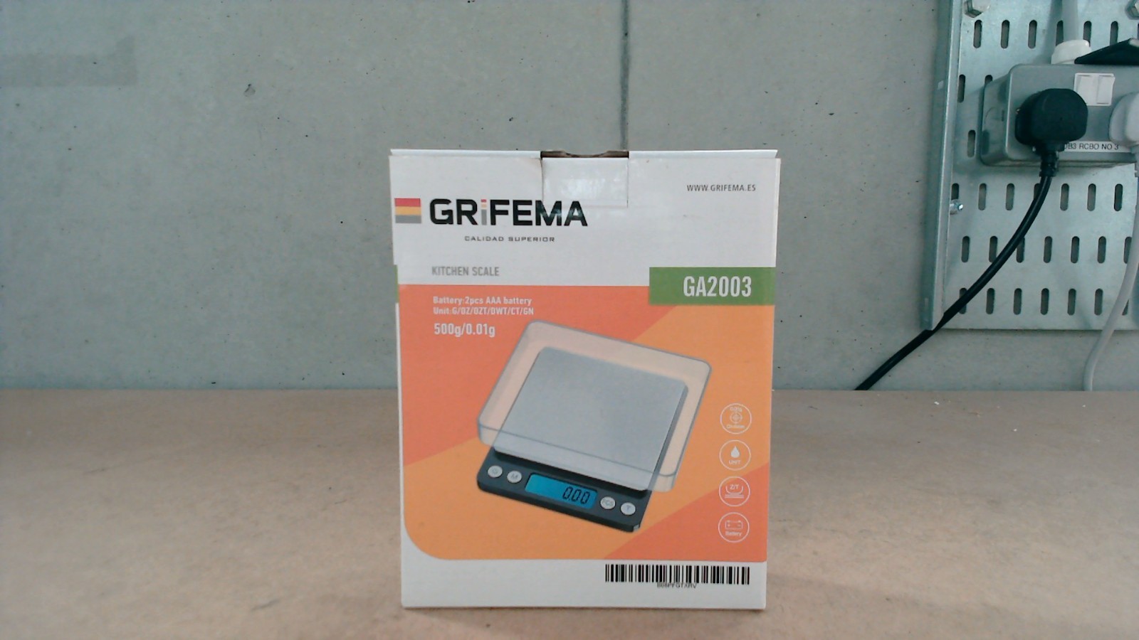 Grifema Ga2003 Básculas Digitales De Cocina Con Bandejas, 500 G Plata – 500 G