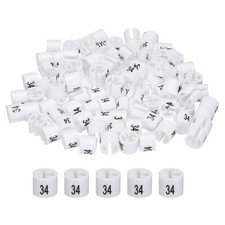 100Pcs Clothes Hanger Marker Colored Hanger Sizer Number 34 White