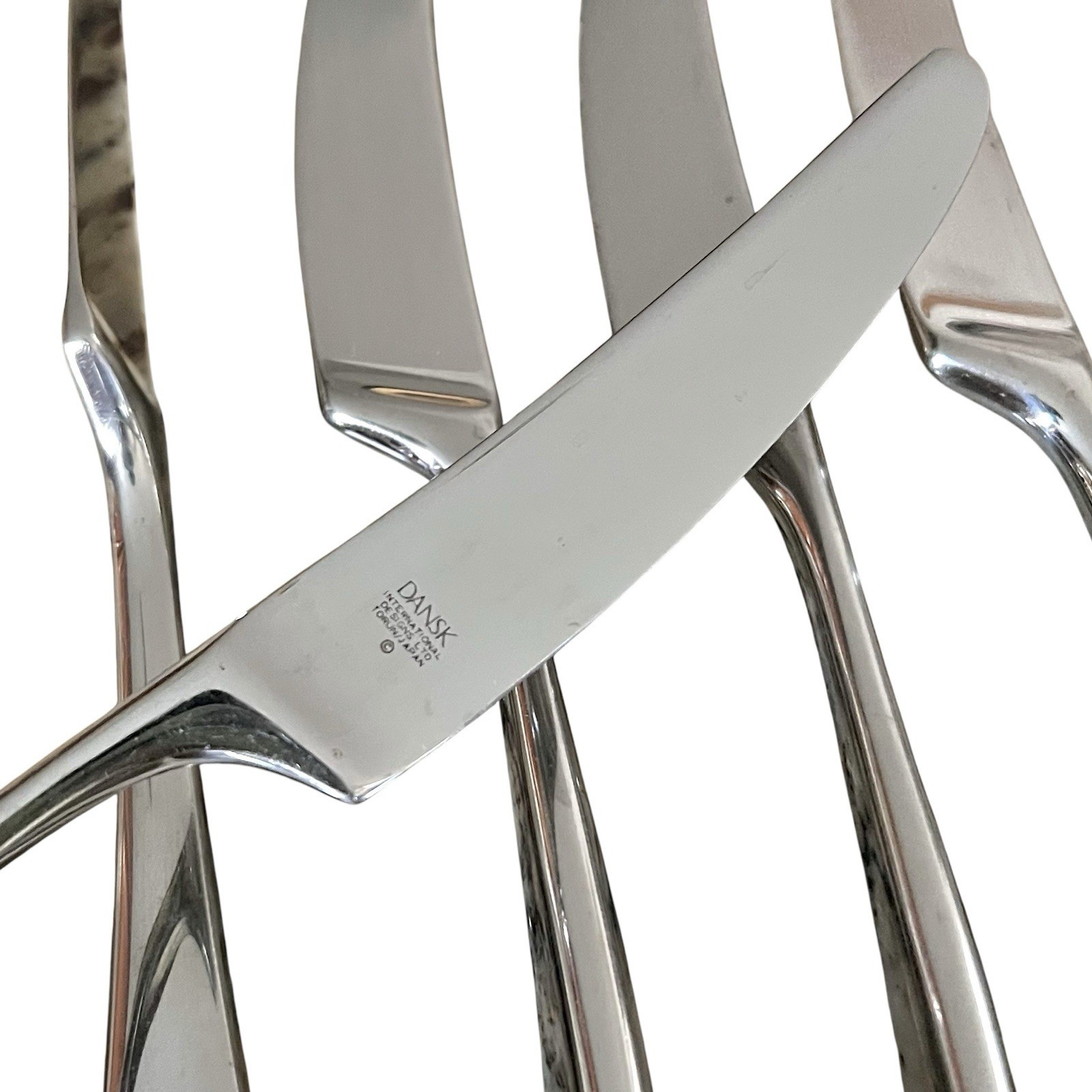 Dansk Torun Curved Handle Dinner Knives 18/10 Stainless Steel Set of 5