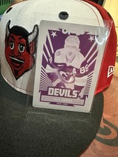 Upper Deck Jack Hughes New Jersey Devils Magenta Printing Plate Hockey NHL