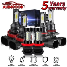 For Nissan Rogue 2008-2013 LED Headlight Kit Bulbs High Low Beam Fog Light 6500K