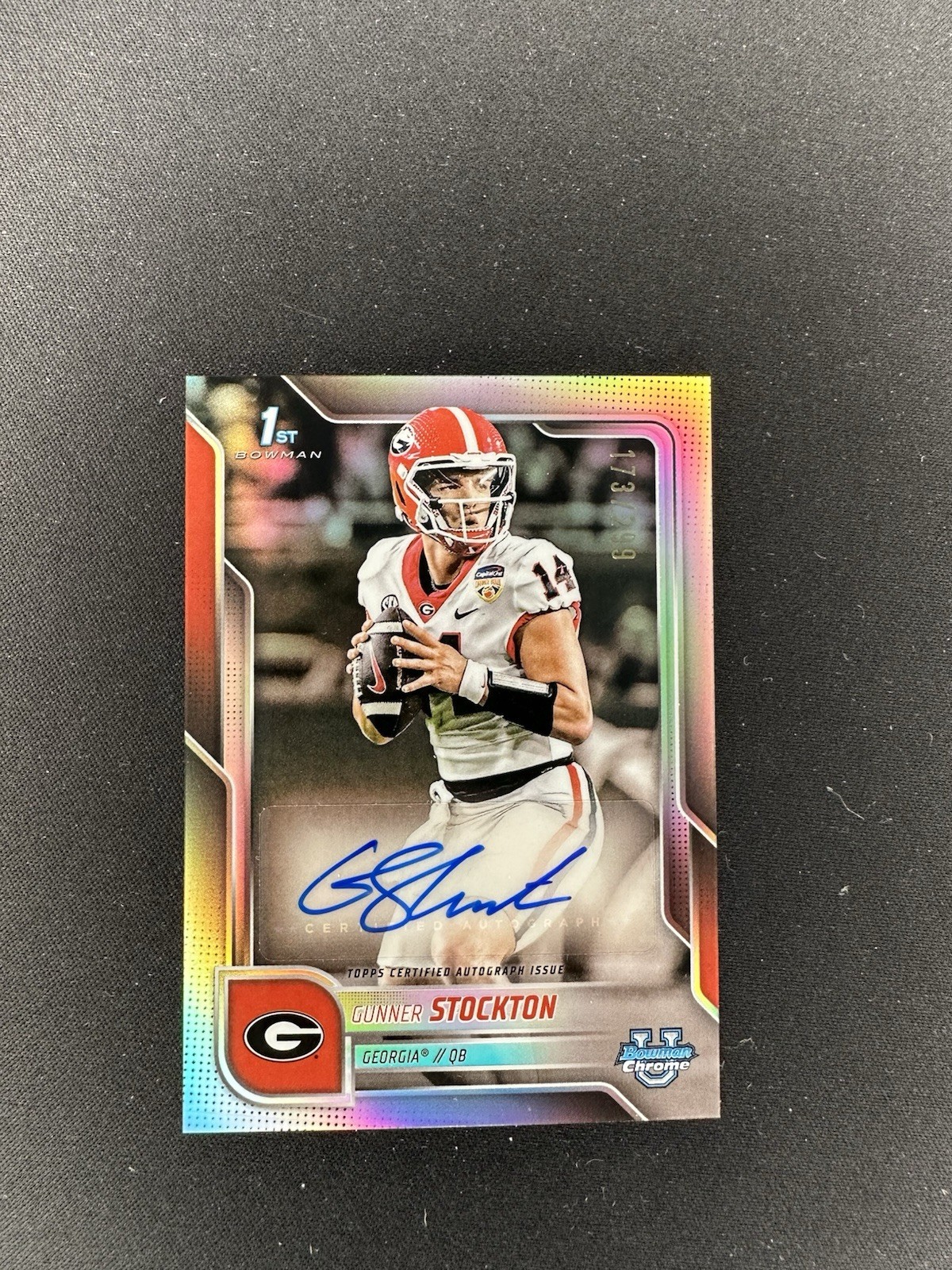 2025 Bowman Chrome University GUNNER STOCKTON 1st Prospect Auto Refractor /299