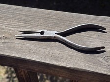 Vtg. West Germany Drop Forged Needlenose Pliers Wire Cutter Textured Grip 6.5"