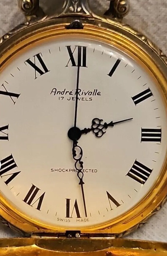 Andre Rivalle 17 Jewels Swiss Made Mechanical Wind Up Pocket Watch