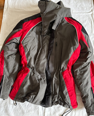 Hein Gericke Damen Textil Motorrad Jacke Gr. 40 Sheltex Membran Grau Rot