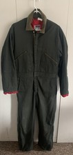 Vintage Zero Zone Insulated Coveralls Mens Medium Green Work Suit Made USA 90s