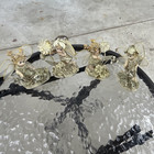 Set of 4 Ivory/Gold Angel Christmas Hanging Ornaments Floral Pattern Decorative — photo 1