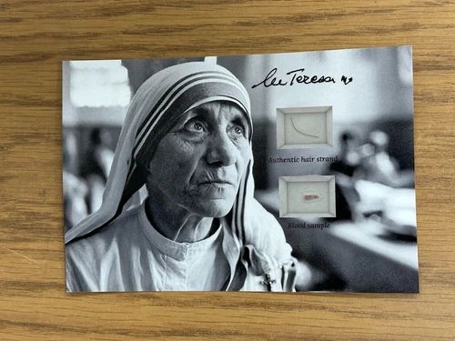 Saint Mother Teresa Hair Strand lock and Blood Sample Relic Catholic ex capillis - Picture 2 of 5