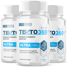 3 Pack Testo 360 Advanced Male Pills Testo360 Vitamin Supplement 180 Capsules