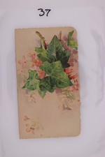 1930s Vintage Embossed Ivy Floral Greeting Card Unused