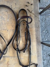 MORTACK  High End Figure 8  English Brass Studded   Bridle Reins *Read*