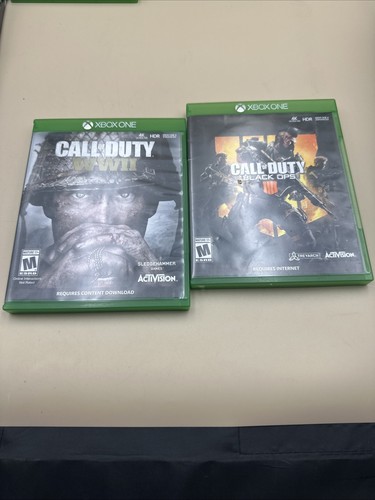 #A14 Xbox One 2 Game Lot -Call of Duty: Black Ops 4 & WWII