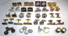 Lot of 20 Pairs Vintage Cufflinks Mens Jewelry ETC10830