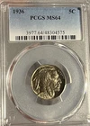 1936 PCGS MS64 Buffalo Nickel