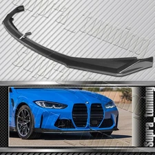 Carbon Look Front Lower Bumper Lip Spoiler For 2021-2025 BMW M3 M4 G80 G82 G83