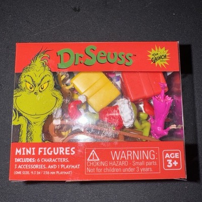 The Grinch Dr. Seuss Critter Crate 6 Mini Figures, 3 Accessories & Playmat