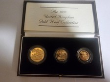 1983 3 Coins 22ct Gold Proof Sovereign Set