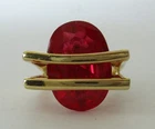 Vintage Sterling Silver Faceted Red Stone Ring 925 Size 7