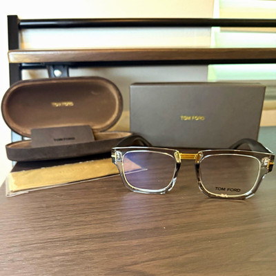 Tom Ford JY01 Clear Square Full Rim Plastic Eyeglass Frames 59-16-138