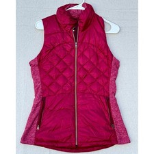 Lululemon Down For It All Vest Berry Pink Puffer Running Vest Womens Size 8