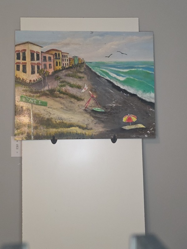 Rochelle Mcbride Oil On Board 16th Ave S. Florida