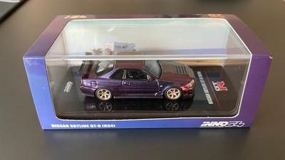 INNO64 Nissan Skyline GT-R R34 V-SPEC II Midnight Purple 1:64 (IN64-R34RT-MPII)