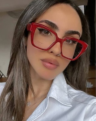 Prada 0PR 09ZV Red Marble 15D-1O1 Women Eyeglasses Rxable Large