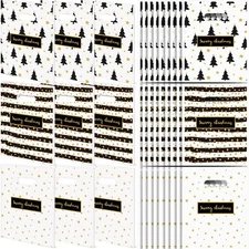 300 Christmas Plastic Merchandise Bags 8 x 10 Inch Boutique Xmas Plastic Cont...